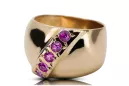 14K Yellow gold Amethyst Ring Vintage style vrc036y