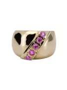 14K Yellow gold Amethyst Ring Vintage style vrc036y