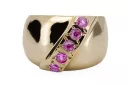 14K Yellow gold Amethyst Ring Vintage style vrc036y