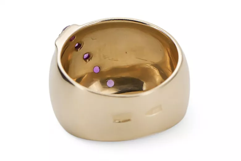Aur galben 14K Ametist Inel Stil Vintage vrc036y