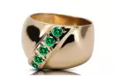 14 Karat Gelbgold Smaragd Ring Vintage Schmuck vrc036y