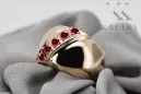 14k žluté zlato Rubín  Vintage style vrc036y
