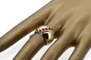 Ring Rubinrot 14 Karat Gelbgold Vintage Schmuck vrc036y