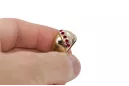 Žiedas Rubinas 14k geltono aukso Vintage vrc036y