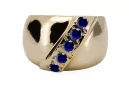 Ring Sapphire 14K Yellow gold Vintage craft vrc036y