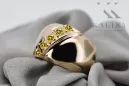 Vintage craft Žltý peridot 14k žlté zlato vrc036y