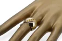Or jaune 14 carats Péridot jaune Anneau Style vintage vrc036y