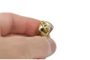 Or jaune 14 carats Péridot jaune Anneau Style vintage vrc036y