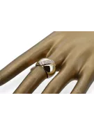 14K Yellow gold Zircon Ring Vintage style vrc036y