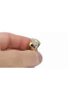 Пръстен Винтидж крафт Циркон 14K жълто злато vrc036y