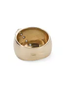 14K Yellow gold Zircon Ring Vintage style vrc036y