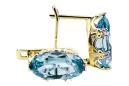 Akvamarín 14k žluté zlato  Vintage Jewlery vec021y
