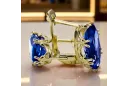 Earrings Vintage Jewlery Sapphire 14K Yellow gold vec021y