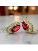 Rubín 14k žluté zlato  Vintage Jewlery vec023y