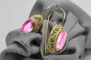 Ametyst 14k žlté zlato  Vintage style vec023y