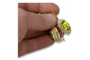Des boucles d'oreilles Péridot jaune Or jaune 14 carats Artisanat vintage vec023y