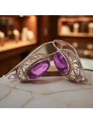 Розови розови 14k 585 златни аметистови обеци vec023 Vintage