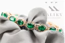 Rosa rosa ruso ruso 14k oro esmeralda y circonio pulsera tenis tbc001r