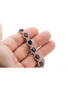 Rose rose rouge russe russe 14k tennis saphite et zircons bracelet TBC001R