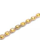 Rose Rosa Rot Russisch 14k Gold Perydot und Zirkons Tennis Armband TBC001R