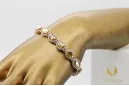 Розов розов червен руски 14k златен перидост и zircons тенис гривна tbc001r
