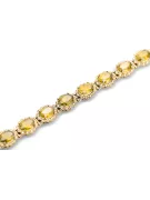 Rose Rosa Red 14k Oro ruso Aquamarine y Zircons Pulsera Tenis TBC001R