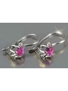 Silver 925 unique amethyst earrings vec053s Vintage Russian Soviet style Art Deco