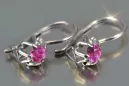 Silver 925 unique amethyst earrings vec053s Vintage Russian Soviet style Art Deco