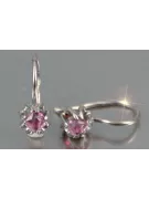 Silver 925 unique amethyst earrings vec053s Vintage Russian Soviet style Art Deco