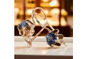 Earrings Alexandrite 14K Rose Gold vec013r Russian Soviet Vintage style