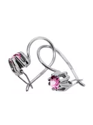 Sidabrinė 925 Unikalūs ametisst auskarai VEC053S Vintage Russian Sovietų Style Art Deco