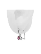 Boucles d'oreilles d'améthyste d'argent 925 Vec053S Vintage Soviétique Soviet Style Art Déco