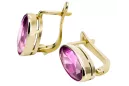 Gelb 8k Gold 333 Amethyst Ohrringe Vec001x Russischer Sowjetischer UdSSR-Weinlese-Art-Deko-Stil