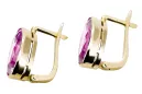 Желтый 8K Gold 333 аметисты серьги Vec001x Русский советский СССР винтажный стиль Art Deco