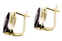 8K Gelbgold 333 Alexandrite ohrringe vec001x Russisch Sowjetisch UdSSR Vintage Handwerk Art Deco style