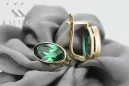 Aur galben 8K 333 Emerald cercei vec001x Rusesc Sovietic URSS Vintage bijuterii Art Deco style