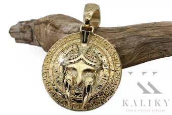 Χρυσό μενταγιόν 14k 585 Spartan Affirmations Alpha cpn028y