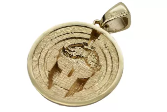 Χρυσό μενταγιόν 14k 585 Spartan Affirmations Alpha cpn028y