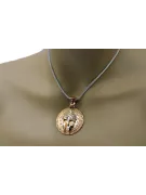 14K trandafir roșu aur spartan pendant modern alfa afirmații cpn028r