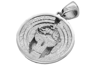 Ασημένιο Μενταγιόν 925 Spartan Affirmations Alpha cpn028s