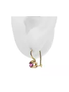 Κίτρινο 14k χρυσό 14k (585) Αμέθυστος Σκουλαρίκια VEC053Y Ρωσικά Σοβιετικά ΕΣΣΔ Vintage Jewlery Art Deco Style