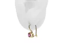 Žlutá 14k Gold 14k (585) Amethyst náušnice VEC053Y Ruský sovětský SSSR Vintage Jewlery art deco styl