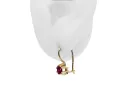 14k geltonas auksas 14K (585) Ruby auskarai vec053y Rusų Tarybinis TSRS Vintažiniai papuošalai Art Deco style