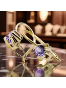 14-ка/желтое золото 14K (585) Alexandrite Серьги vec053y Русский Советский СССР Винтаж изделия Ар-деко style