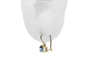 14 Karat Gelbgold 14K (585) Aquamarine ohrringe vec053y Russisch Sowjetisch UdSSR Vintage Handwerk Art Deco style