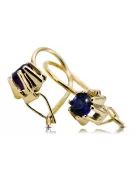 14 Karat Gelbgold 14K (585) Sapphire ohrringe vec053y Russisch Sowjetisch UdSSR Vintage Schmuck Art Deco style
