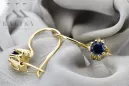 14-ка/желтое золото 14K (585) Sapphire Серьги vec053y Русский Советский СССР Винтаж изделия Ар-деко style
