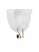 14К жовте золото 14K (585) Sapphire Сережки vec053y Російський Радянський СРСР Вінтаж прикраси Ар-деко style