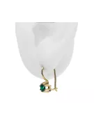 Aur galben 14K 14K (585) Emerald cercei vec053y Rusesc Sovietic URSS Stil Vintage Art Deco style