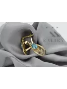 14-ка/желтое золото 14K (585) Aquamarine Серьги vec067y Русский Советский СССР Винтаж украшения Ар-деко style